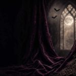 Halloween lingerie sale banner, dark lace